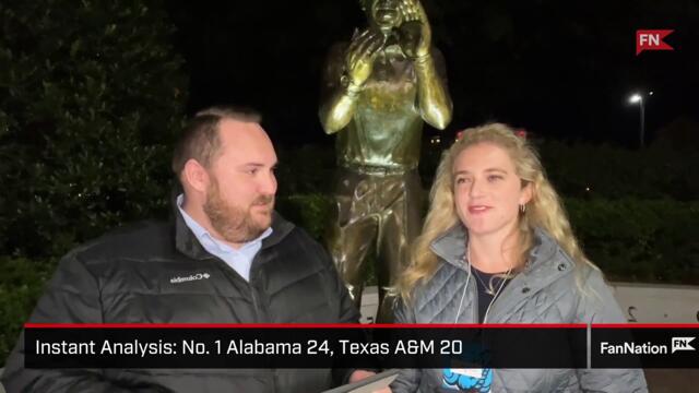 Instant Analysis:  No. 1 Alabama 24,  Texas A&M 20