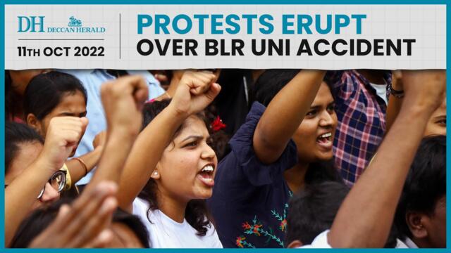 Bangalore University student critical after a bus runs over her