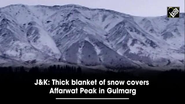 J&K: Thick blanket of snow covers Affarwat Peak in Gulmarg