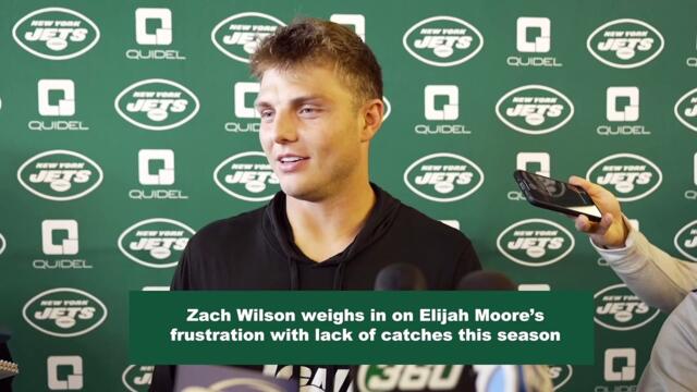 Jets' Zach Wilson Weighs in on Elijah Moore Situation