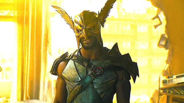 Hawkman Challenges Black Adam in New Clip from DC's Superhero Movie