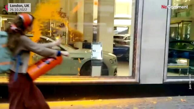 Climate activists target luxury car brands in London