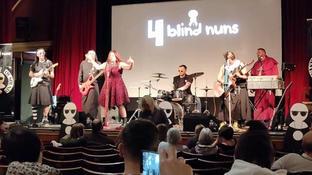 4 Blind Nuns performance at the Hailsham Pavilion to launch music video.