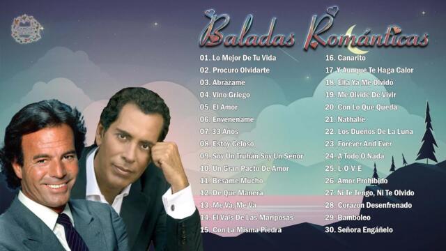 2 HORA DE MÚSICA ROMÁNTICA INOLVIDABLES DEL AYER DE JULIO IGLESIAS Y JOSÉ VELEZ