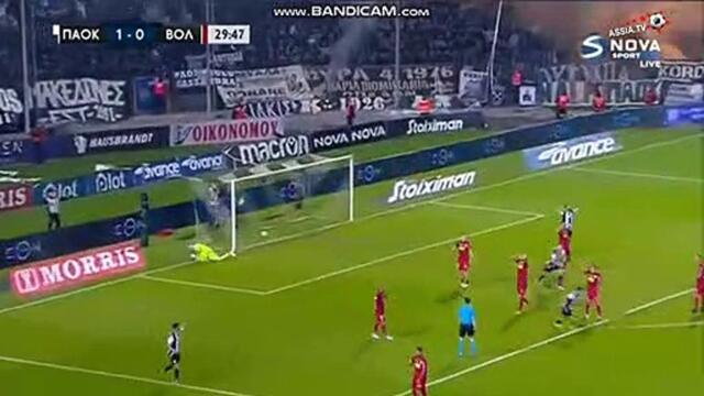 15332  A. Zivkovic  super goal  Paok 2  - 0  Volos