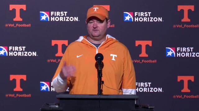 Watch: Josh Heupel Previews South Carolina Game For Final Time