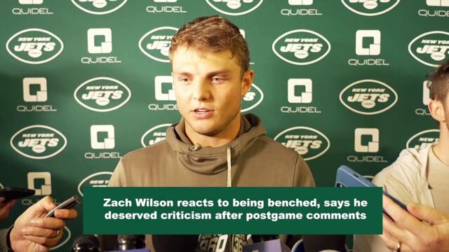 Jets' Zach Wilson Reacts to Being Benched, Says He Deserved Criticism Over Postgame Comments