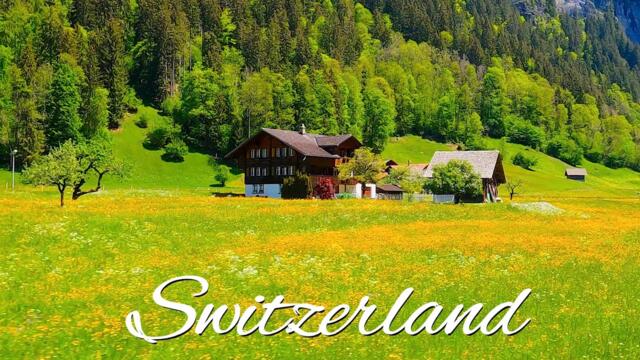 Fairytale-like Switzerland 4K / Between GSTAAD and Spiez villages / True 4K UHD video