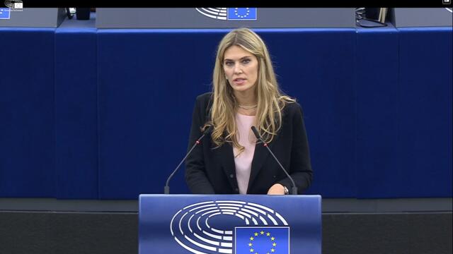 Eva Kaili, Vizepräsidentin des Europäischen Parlaments, spricht über Katar