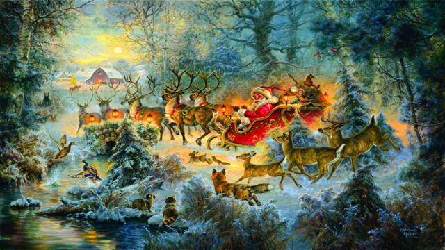 🎄 Christmas art gallery 🎨 ... (music by Gomer Edwin Evans)🎄