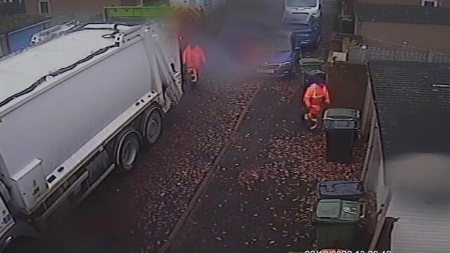 Binmen empty recycling and general waste into same lorry