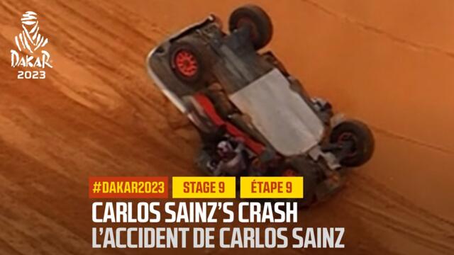 Carlos Sainz's Crash / L'accident de Carlos Sainz - Étape 9 / Stage 9 - #Dakar2023