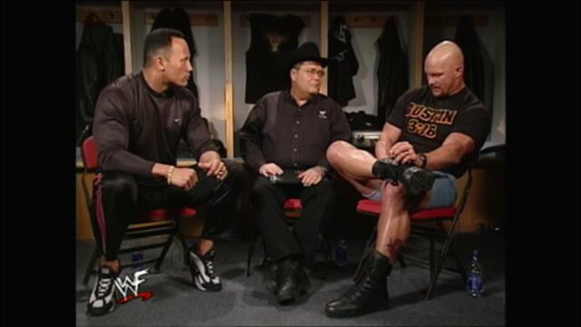 Jim Ross interviews The Rock and Stone Cold