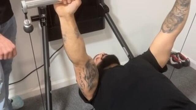 Guy Drops Barbell on Fellow's Forehead While Increasing Weight