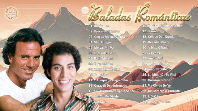 Canciones Baladas en Español Mix 💕 Mejores Musica Baladas Romanticas  💕 Julio Iglesias, José Vélez