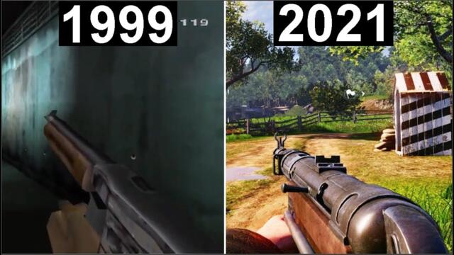 Evolution of World War 2 FPS games on PS1-PS5 (1999-2021)
