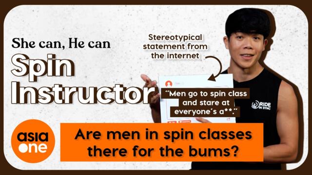 She can, He can: Do men take spin classes just to look at bums? True or False?