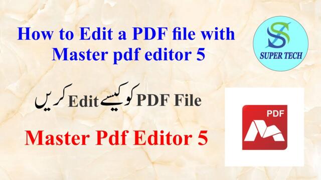 How to edit Pdf File with Master Pdf editor | Easy way to edit Pdf File.