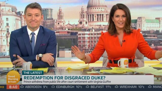 Susanna Reid shuts down Prince Andrew discussion on Good Morning Britain