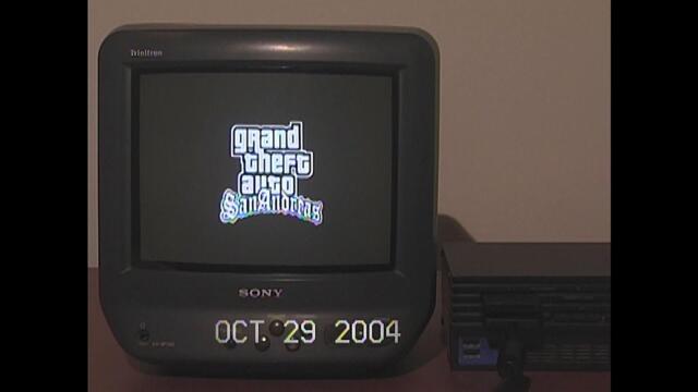 (2004) playing GTA San Andreas on PS2
