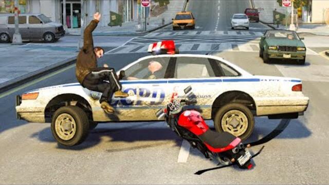GTA 4 Crazy & Deadly Motorcycle Crashes - GTA IV Ragdolls Compilation (Euphoria physics)