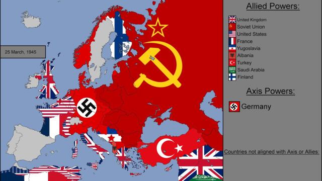 World War II in Europe with Flags: Every Day