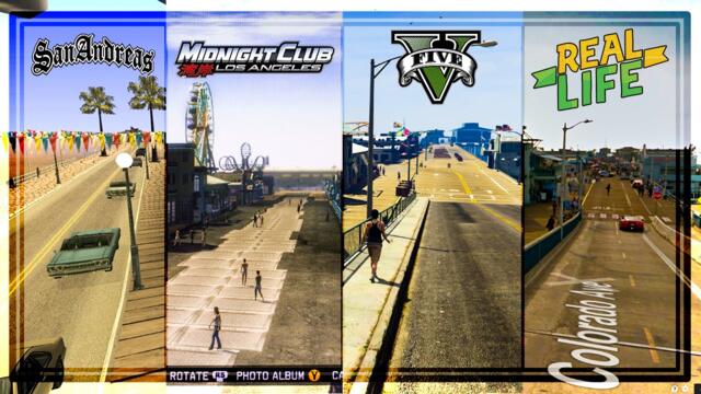 COMPARING LOS ANGELES IN ROCKSTAR'S GAMES TO REAL LIFE! GTA 5 vs Midnight Club LA vs San Andreas