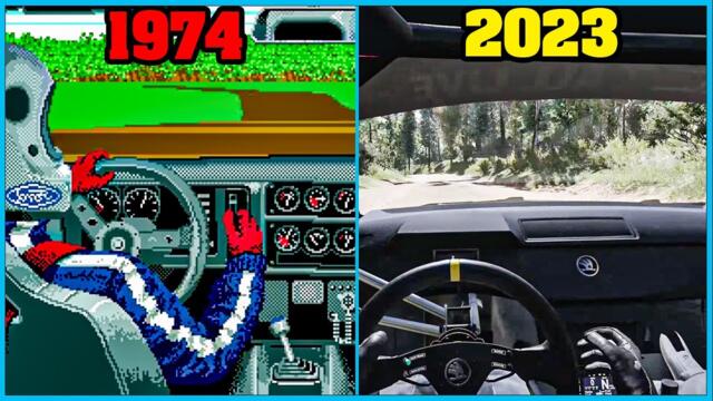 RALLY RACING VIDEO GAMES EVOLUTION [1974 - 2023]