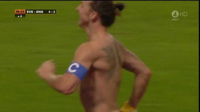 Zlatan Ibrahimovic - Sweden vs England (Overhead kick from 30 yards)