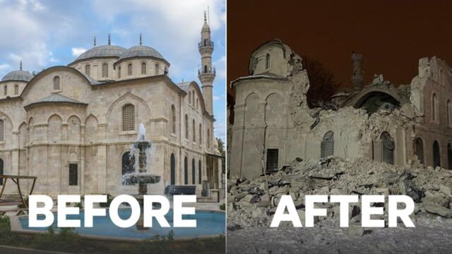 Drone footage shows extent of damage from earthquake in Turkey and Syria