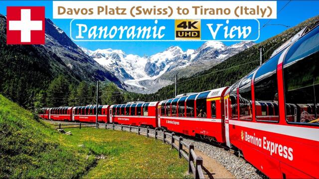The Bernina Express - World's Most Beautiful Train's Panoramic 4K Video
