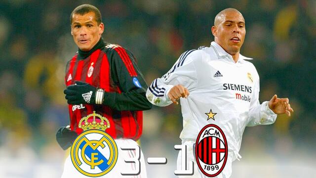 Real Madrid 3 - 1 AC Milan (Rivaldo x Ronaldo) ● UCL 2003 | Extended Highlights & Goals
