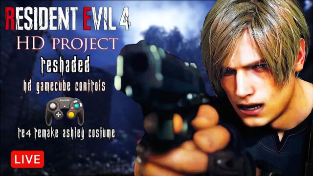 Resident Evil 4 HD Project Full Game Playthrough - GameCube Controls + Otono Ashley Costume Mods