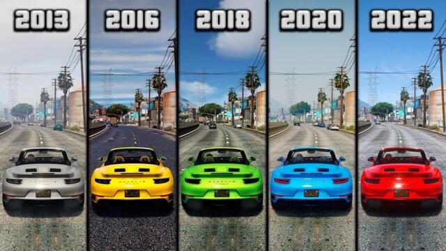 Evolution of Graphics Mod in GTA 5 (2013-2022) How Graphics changed in GTA V / Graphics Comparison