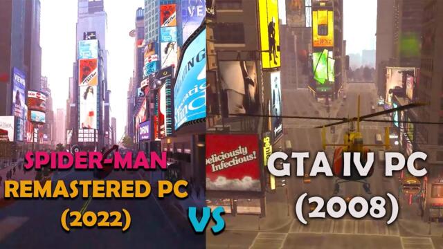 Spider-Man Remastered PC VS GTA IV || Comparison of New York City