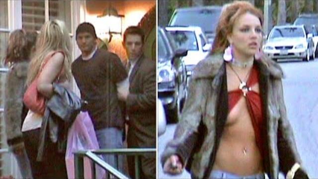 Britney Spears Runs Around In Barely-There Blouse As Brother Bryan Is 'Arrested' [2004]