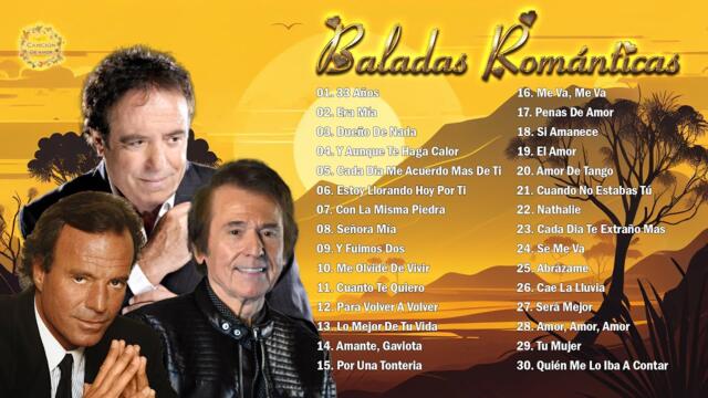 Música Romántica Viejitas Pero Bonitas 90s 🌹 Julio Iglesias, Raphael, Dyango