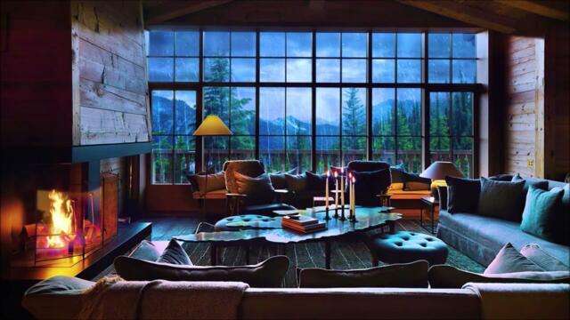 Нежная, трогательная мелодия. Шум дождя и раскаты грома, Для умиротворяющей Убаюкивающей атмосферы