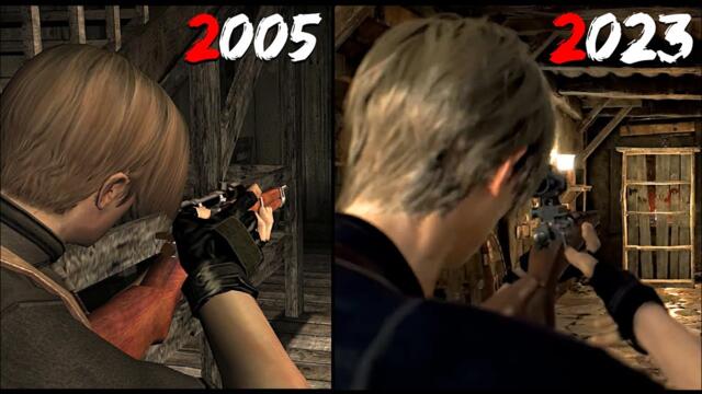 Resident Evil 4 Remake | Cabin Fight | 2005 vs 2023 | Closest Gameplay Comparison!
