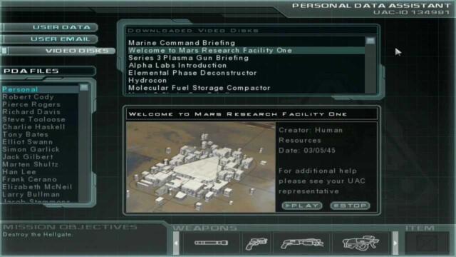 Doom 3 Walkthrough - Bonus - Video Disks