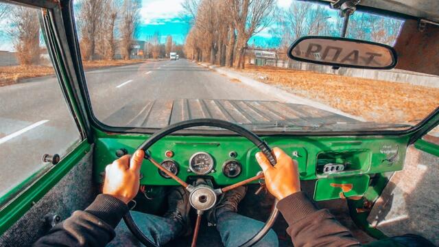 AMAZING USSR CAR for people with disabilities "SMZ S-3D 1970" POV
