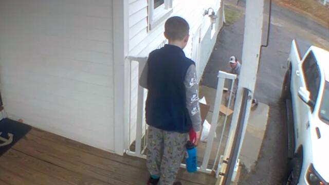 Dad trying to take out trash gets taken out by ruthless, icy stairs