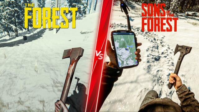 Sons of the Forest vs The Forest - Direct Comparison! Attention to Detail & Graphics! PC 4K
