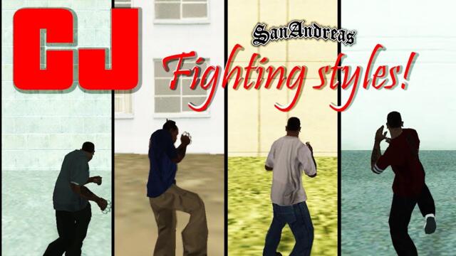 GTA San Andreas - Comparison of Fighting Styles!
