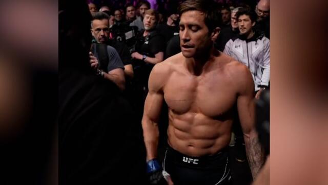 Ripped Jake Gyllenhaal enters UFC octagon to film Road House fight scene