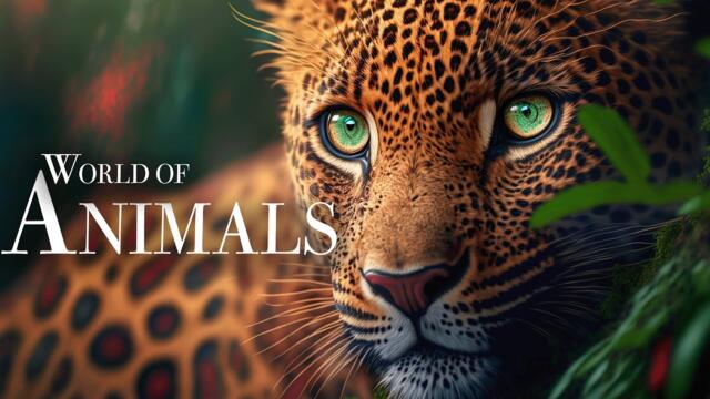Животные мира 4K - Замечательный фильм о дикой природе с успокаивающей музыкой