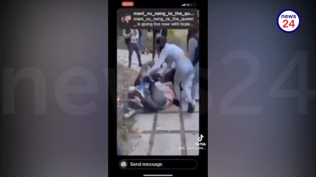 Нова брутална агресия между ученички в София, момчета гледат и снимат с телефоните си побоят