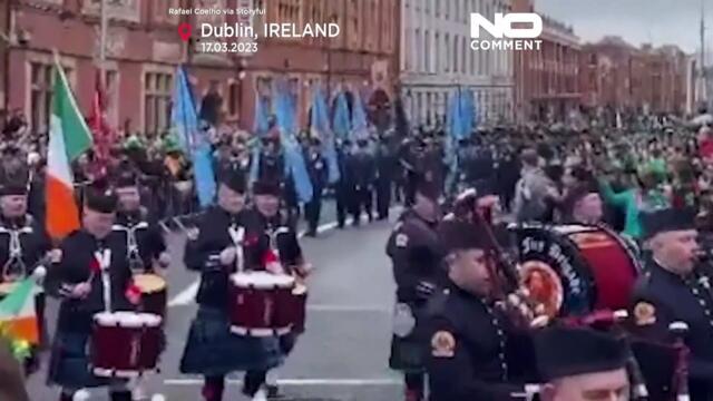 Watch: Thousands gather for St Patrick's Day parade