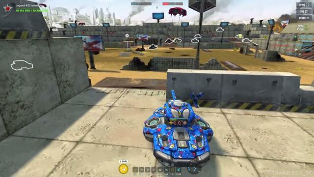Tanki Online Railgun Round Stabilization Augment and Crusader gameplay no commentary