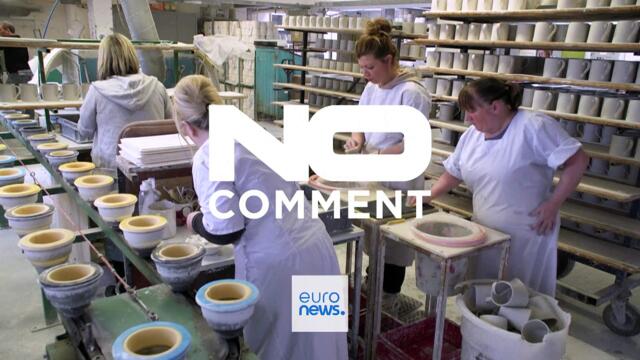 Watch: Coronation souvenirs boost struggling English ceramics industry